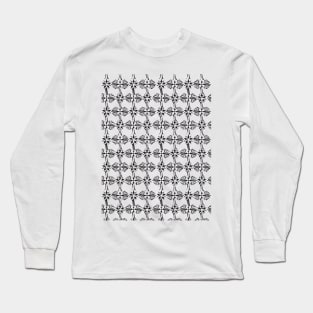 Monochrome Pattern Long Sleeve T-Shirt